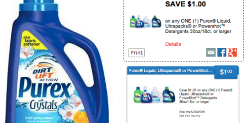 *New* $1/1 Purex Laundry Detergent Printable Coupon = ONLY 60¢ Per Bottle at Walgreens