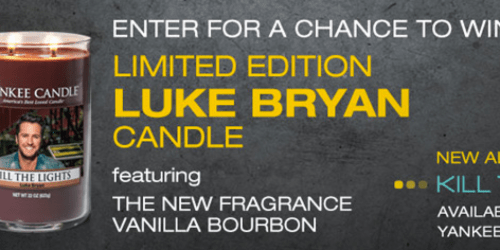 Yankee Candle Sweepstakes: 1,500 Win Large Limited Edition Luke Bryan Candle ($27.99 Value) + More