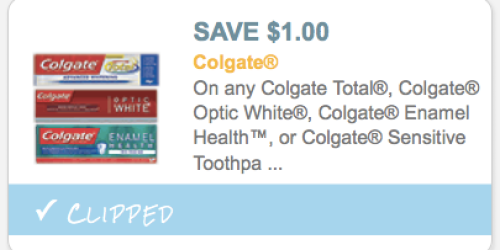 $1/1 Colgate Toothpaste Coupon (Print Again!) = Better than FREE Toothpaste at Walgreens & Rite Aid