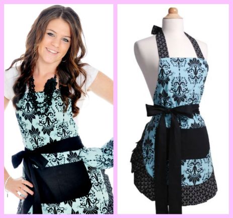 Women's Original Aqua Damask Apron