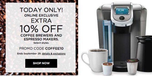 Kohl’s Cardholders: Keurig Single Serve Brewer Only $50.39 Shipped + Earn $10 Kohl’s Cash