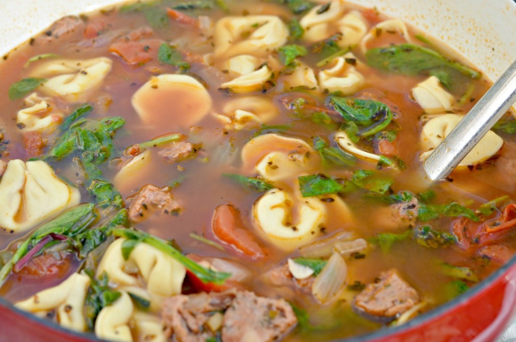 easy sausage tortellini soup