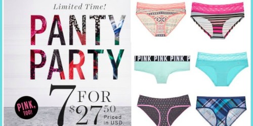 Victoria’s Secret: 7 Panties for $27.50, $10 Off ANY Bra AND Free Shipping w/ $50 Purchase (Last Day to Order)