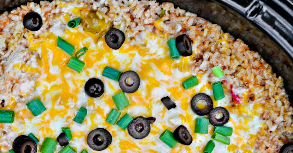 slow cooker burrito rice bowl