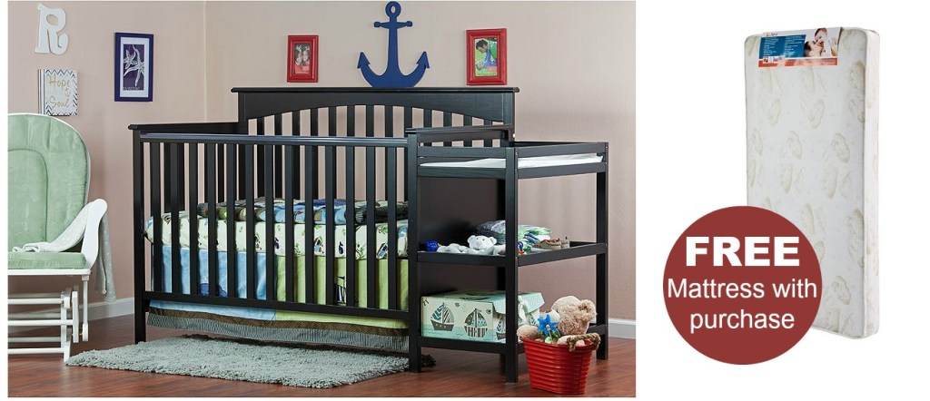 Crib, Changer and mattress