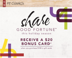 P.F. Chang's Holiday Gift Card Offer