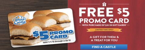 White Castle Gift Card Offer 2015
