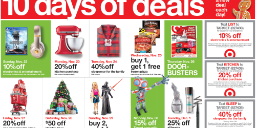 Target: 10 Days of Deals (Starting 11/22)