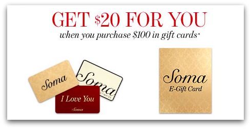 Soma Gift Card offer 2015
