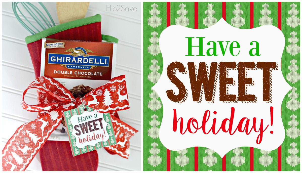 Brownie Mix Christmas Gift w Printable Tag Hip2Save.com
