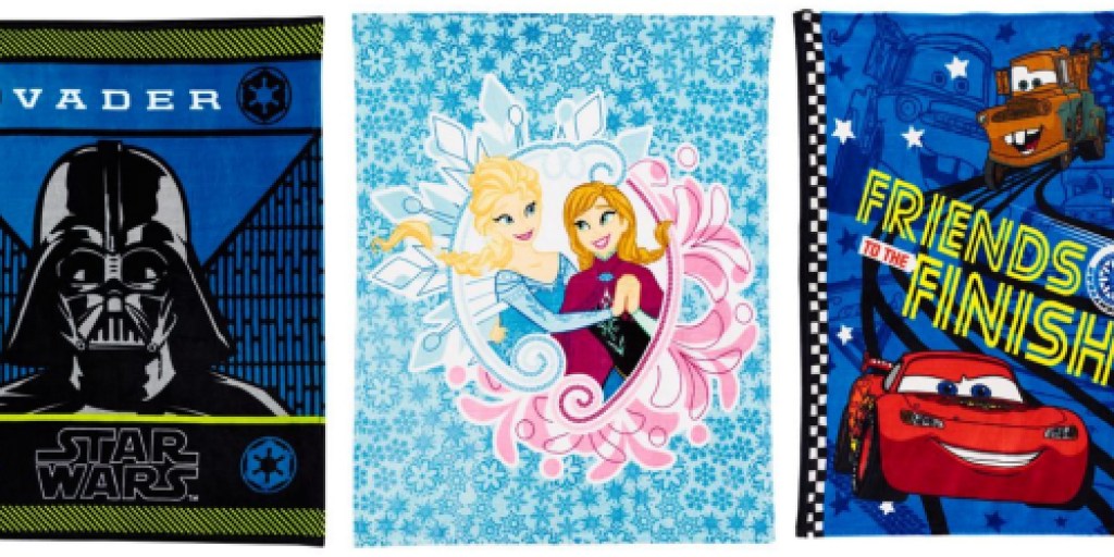 Kohl’s: $10 Off $50 Bed & Bath Purchase = Nice Buys on Character Plush Fleece Blankets