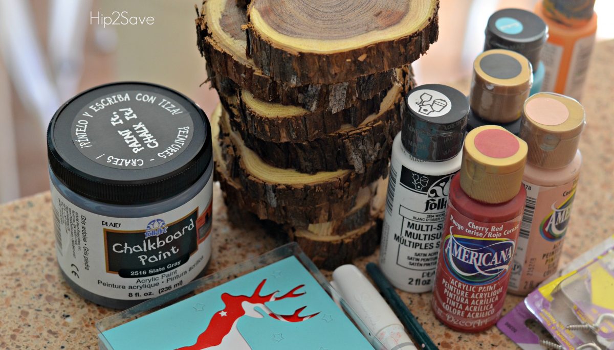 DIY Sliced Wood Ornaments Directions Hip2Save.com