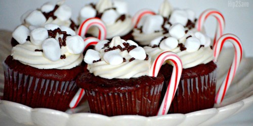 Easy Hot Cocoa Decorated Cupcakes