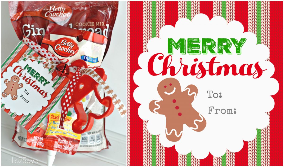 Gingerbread Cookies Gift Idea with Free Printable Tag