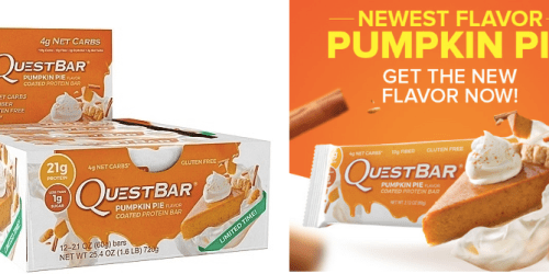 *HOT* Vitamin Shoppe: Pumpkin Pie Quest Protein Bars $1.04 Each Shipped