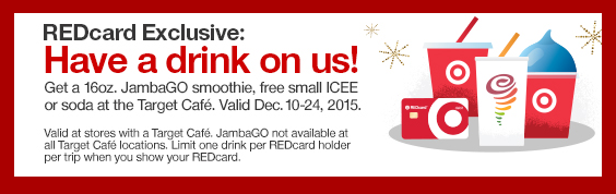 Target Redcard holders free drinks