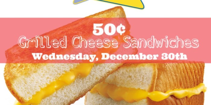 Sonic: 50¢ Grilled Cheese Sandwiches (December 30th Only)