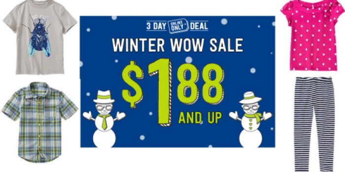 Crazy 8: $1.88 Winter Sale (Save on Tees, Polos, Skirts, Leggings & More)