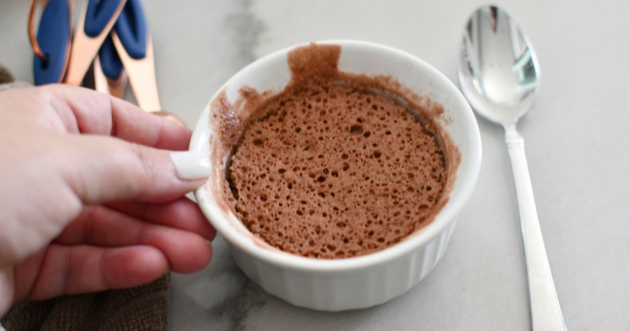 cooked mug cake after microwave