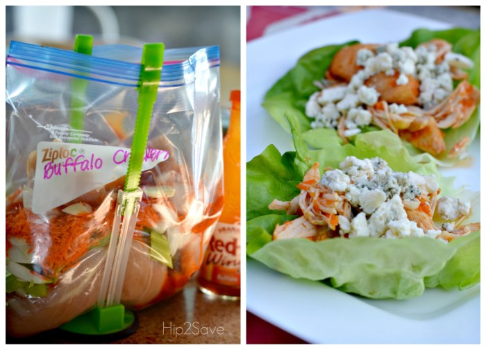 Low Carb Buffalo Chicken Lettuce Wraps Hip2Save.com