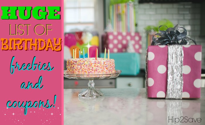 Birthday Freebies