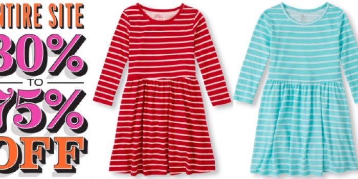 The Children’s Place: Extra 25% Off & Free Shipping = Girl’s Flare Dresses $5.70 (Reg. $19.95)