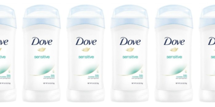 Amazon: Dove Deodorant Sensitive Skin (Pack of 6) Only $8.37 Shipped – Just $1.40 Per Deodorant