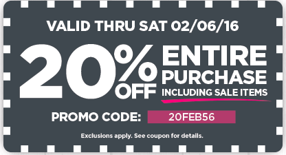 Michaels 20% Off your Entire purchase including sale items