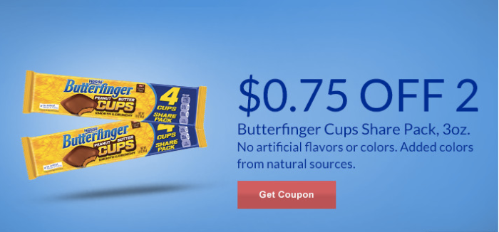 Rite Aid $0.75/2 Butterfinger Cups Share Pack Store Coupon