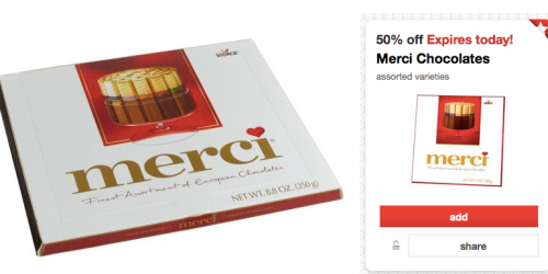 Target: 50% Off Merci Chocolate (Great for Valentine’s Day!) – Today Only