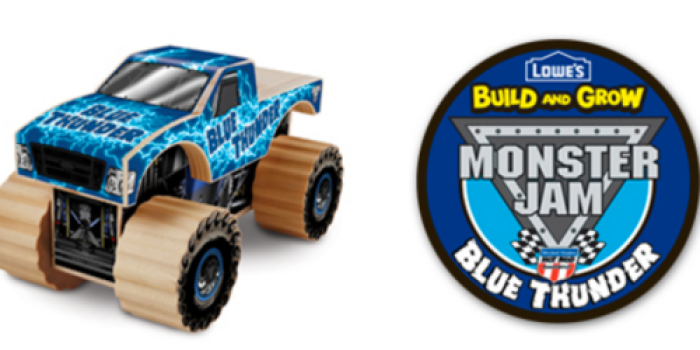 Lowe’s Kids Clinic: Register NOW to Make Free Monster Jam Blue Thunder Truck on March 12th