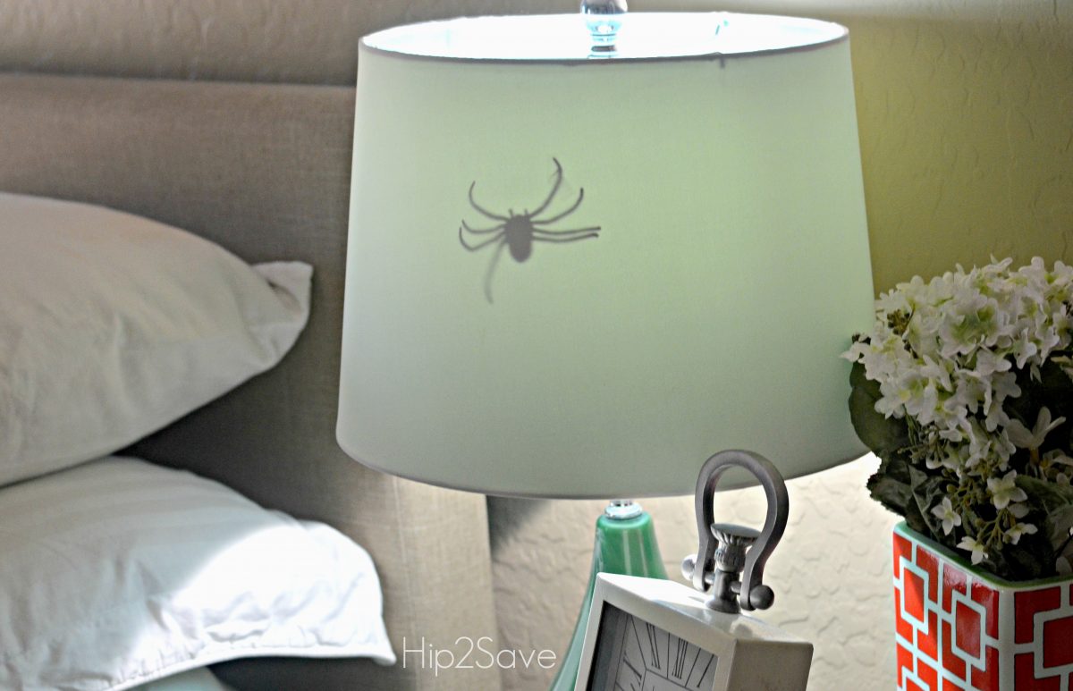 spider inside a lamp as a prank 