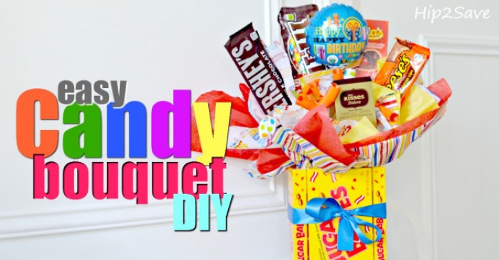 Easy Candy Bouquet DIY