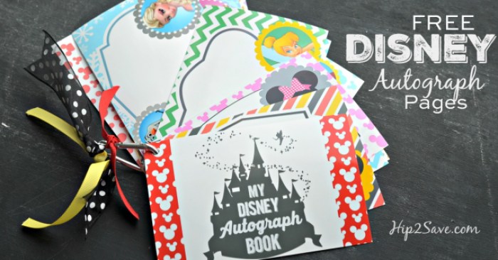 Free Disney Autograph Pages Hip2Save.com