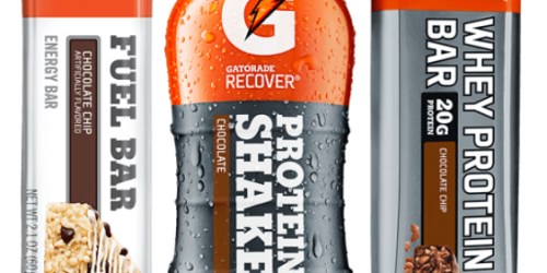 New $2/2 Gatorade Prime Energy Bars, Recover Protein Shakes or Bars Coupon