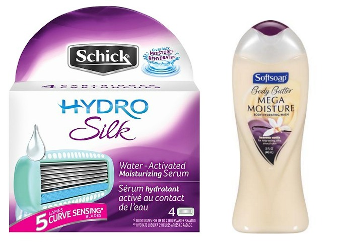 Schick Hydro Silk and Softsoap Bodywash