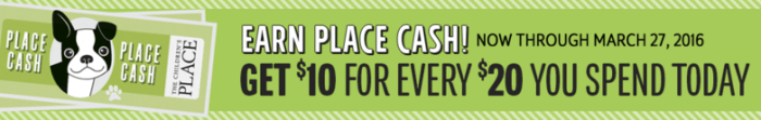 The Children's Place Place Cash offer