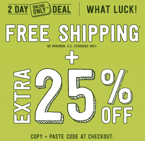 Crazy 8: Possible Up to 25% Off Code &amp; Free Shipping