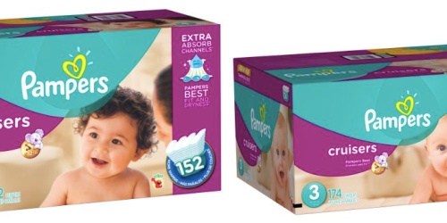 Amazon Family: Pampers Cruisers Diapers Size 4 – 152 Count $26.43 Shipped (17.3¢ Per Diaper)