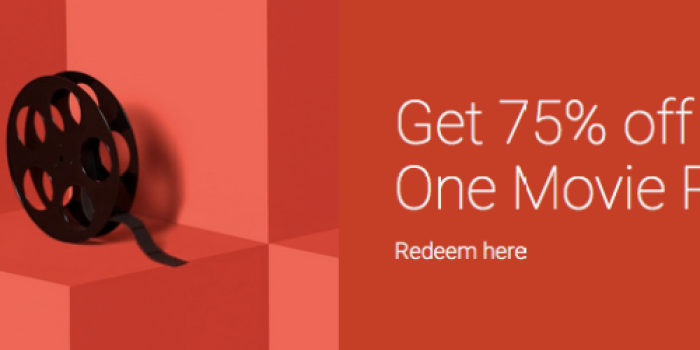 Google Play: 75% Off ANY One Movie Rental