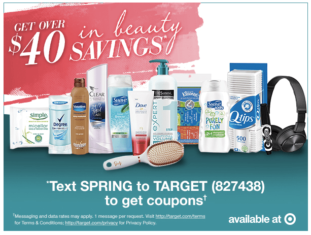 Target: Over $40 in Beauty Mobile Coupons