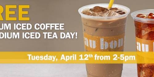 Au Bon Pain: FREE Iced Coffee or Iced Tea From 2PM-5PM (Tomorrow Only)