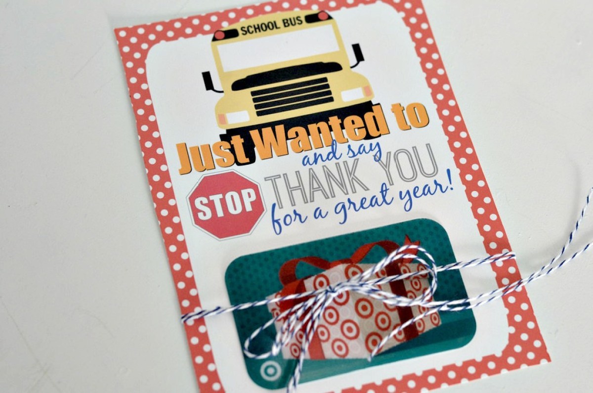 fun thank you card for school staff
