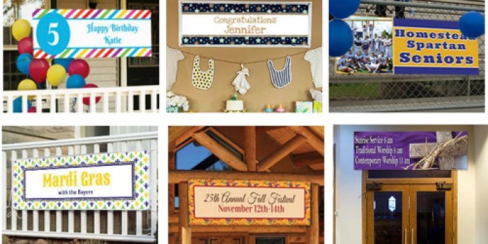18 x 54 Customized Vinyl Banner Only $8.36 Shipped