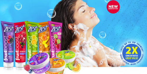 New $1.50/2 Zest Fruitboost Shower Gel or Smoothie Body Scrubs Coupon + Ibotta Rebates