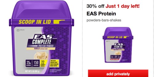 Target Cartwheel: 30% Off EAS Protein Powders, Bars and Shakes + Possible Clearance Deals