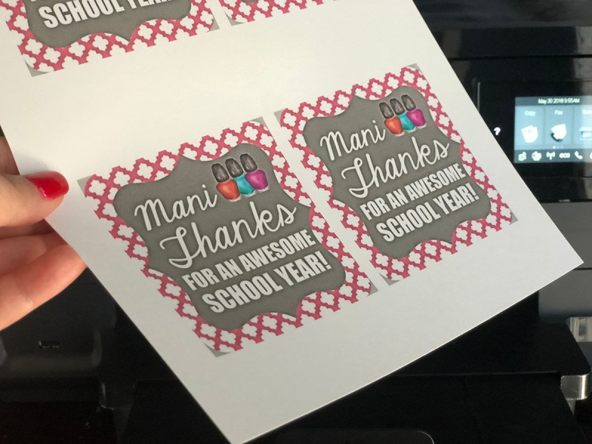 Mani Thanks Easy Teacher Gift 