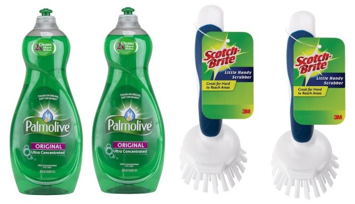 Palmolive and Scotch Brite