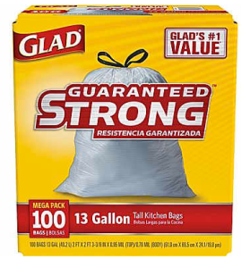 Glad trash bags