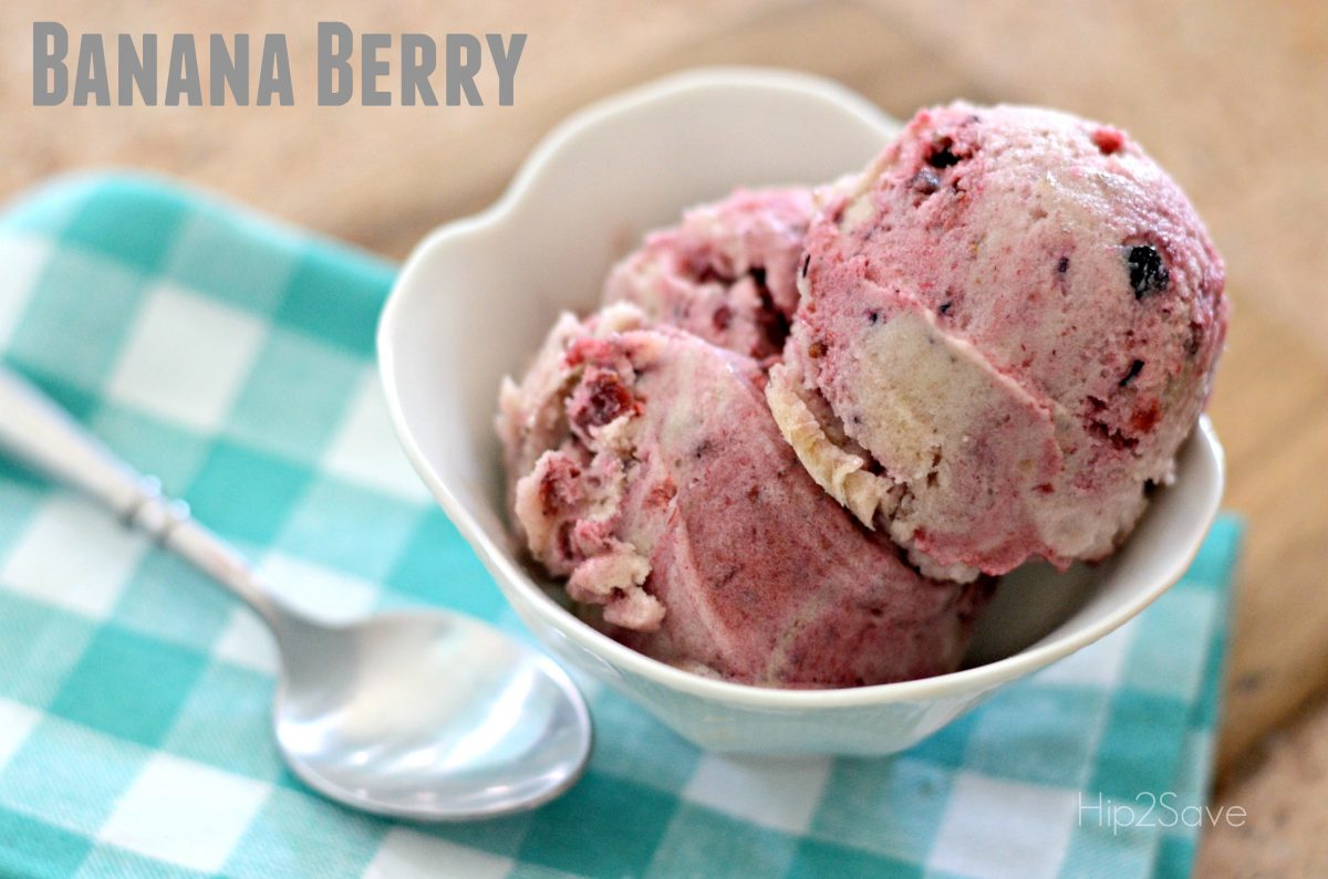 Banana Berry healthy frozen dessert